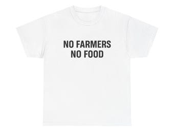 Personalized No Farmers No Food T-Shirt | Farm Life Unisex Graphic Tee | Support Local Farmers Tee | Food Security Awareness Agriculture Tee