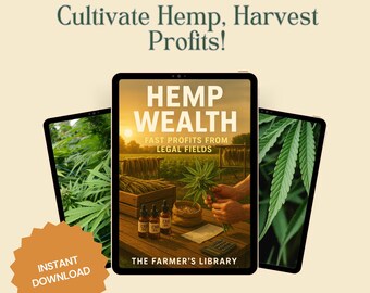 Hemp Farming Guide Digital Download | Cultivate Hemp, Harvest Profits | Legal CBD Business  Success eBook | Hemp Wealth Farming Strategies