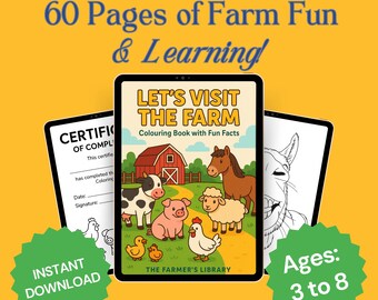 Farm Coloring Book for Kids: Animal Facts & Sounds, 60 Pages