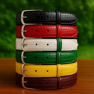 Personalized Crocodile Leather Belts, Premium  Belts, Custom Engraved, Men&#39;s Gift, Father&#39;s Day Gift, Handmade, Luxury Belt