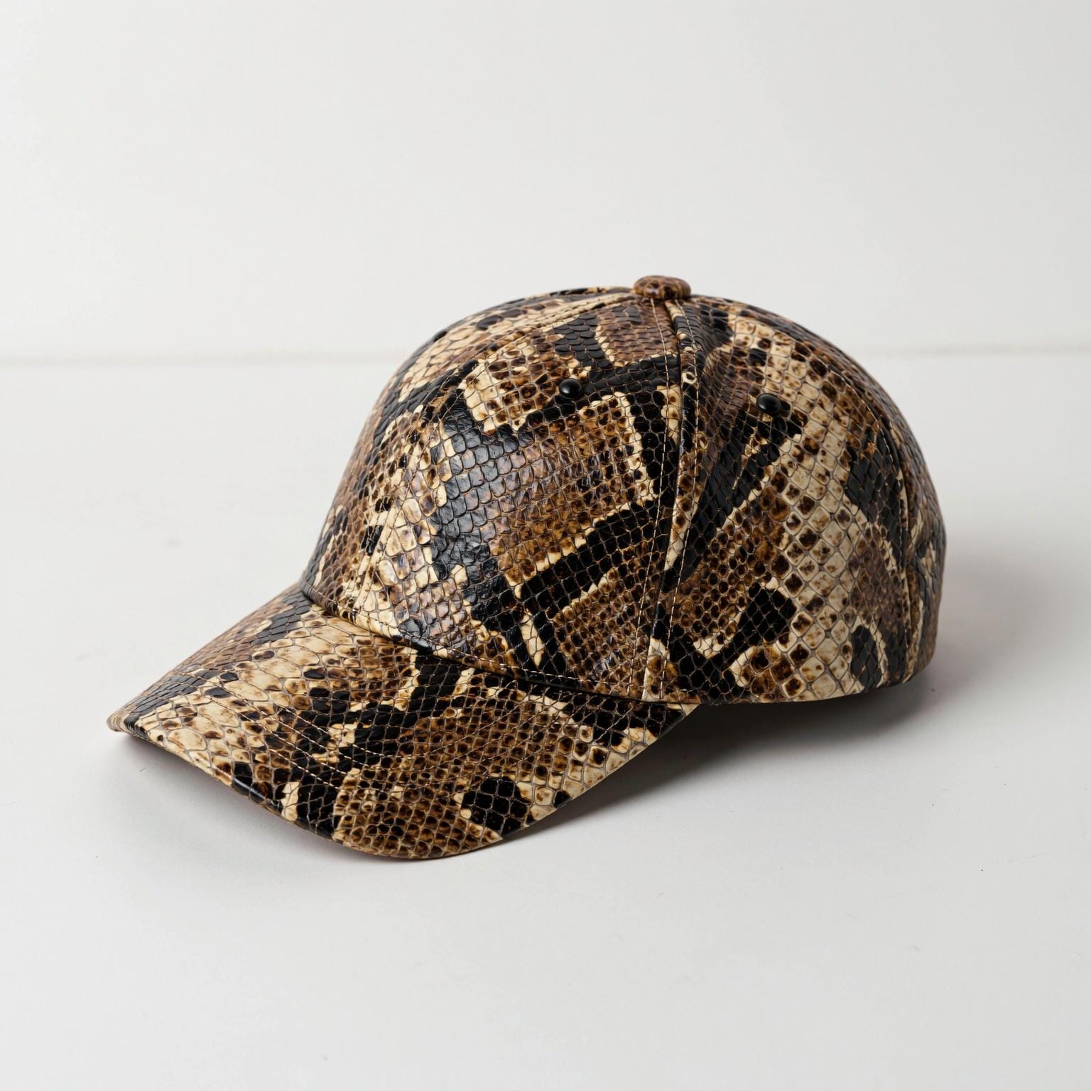 Handmade Python Leather Baseball Cap Real Snakeskin Print Hat - Etsy