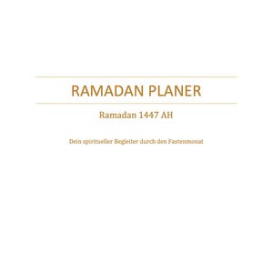 Ramadan Planner