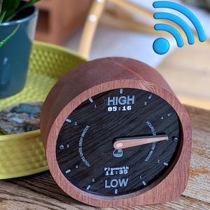WiFi Connected Analog Tide Clock: Handcrafted, Hardwood, Accurate Tides for your local beach Bild 1