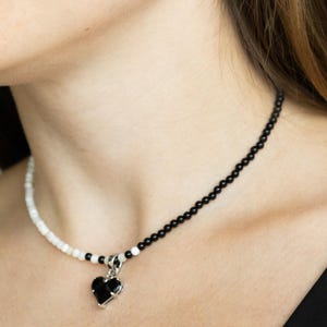 Collana Ciondolo A Forma Di Cuore D'Amore In Pietra Naturale Idea - Foto 3