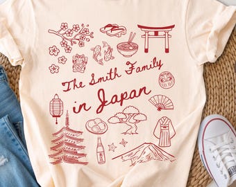 Camisetas personalizadas para viajes familiares a Japón de Comfort Colors®, camisetas personalizadas para grupos de vacaciones en Japón, sudadera a juego de Tokio, recuerdo de viaje a Japón