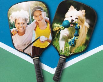 Custom Photo Pickleball Paddle Cover with Hook Personalized Pickleball Lover Gift, Gift for Mom, Water Resistant Pickleball Paddle Holder