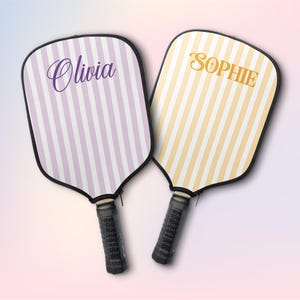 Custom Name Pickleball Paddle Cover, Personalized Pickleball Lover Gift, Water Resistant Neoprene with Hook