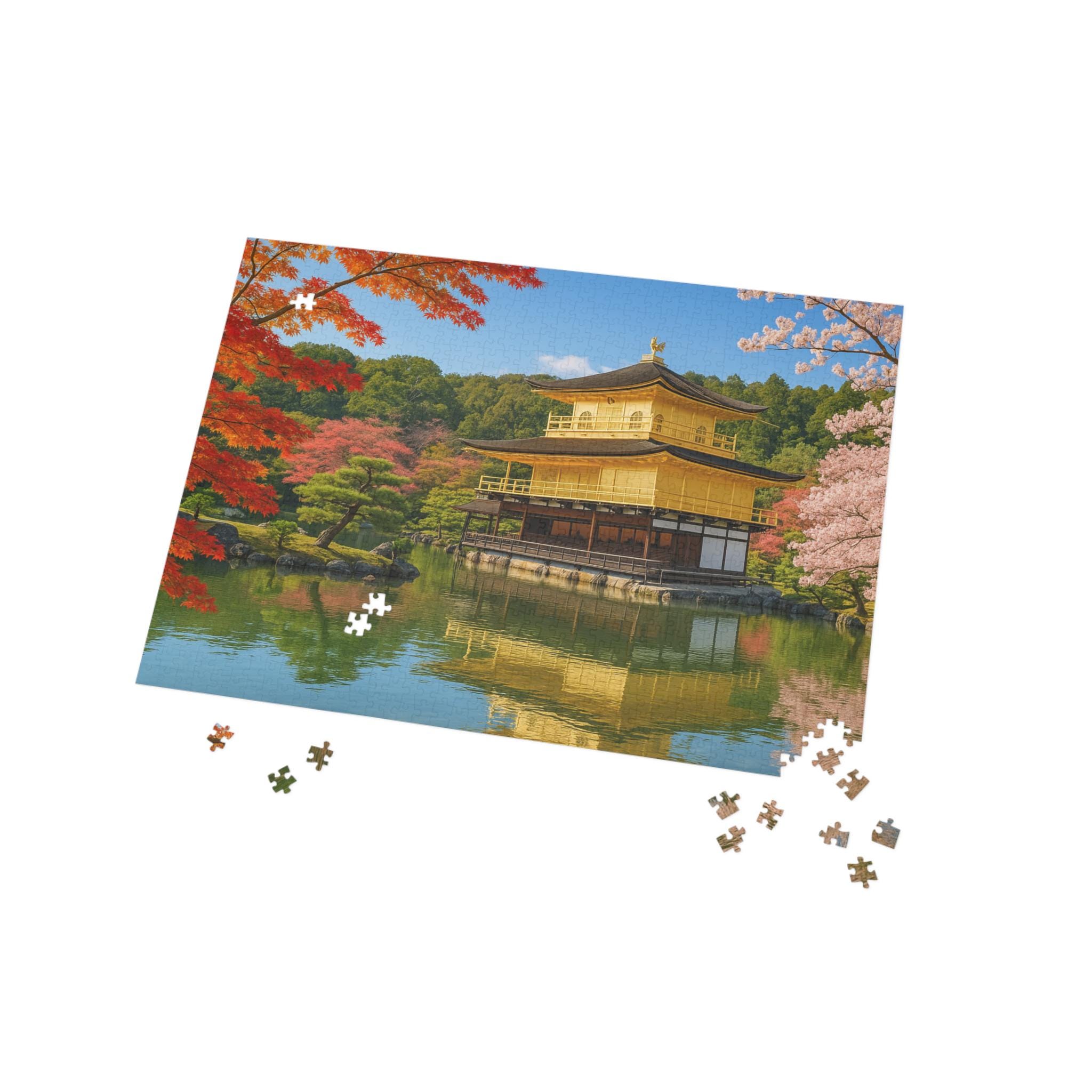 Japan-kinkaku-ji-puzzle 96, 252, 500, 1000-pieces - Etsy Canada