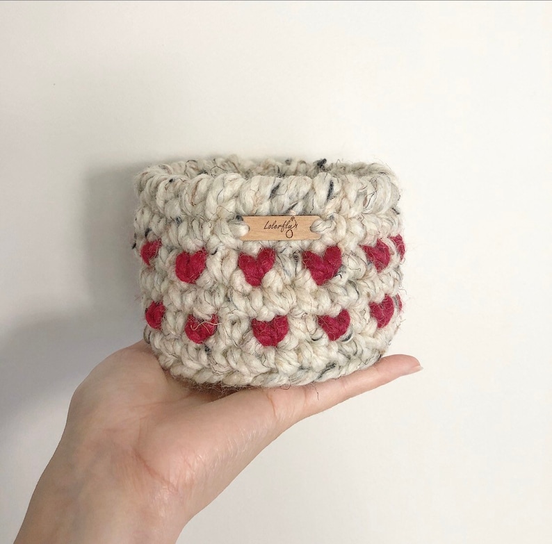 MINI size crochet basket ready to ship