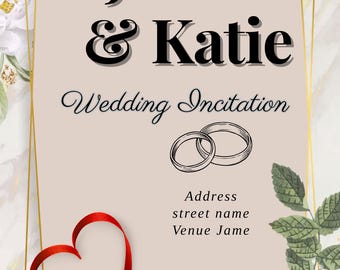 Digital Wedding Invitation Template