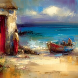 The Fishing Boat  - Wall Art | Digital Prints | Home decor | Art | Gifts