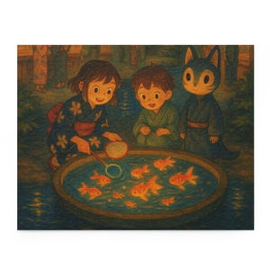 Enchanting Fish Puzzle - 120, 252, 500-Piece, Family Fun, Relaxing Activity, Gift for Kids, Cozy Nights, Game Night Essential