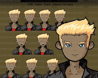 PNGTuber DEAN (Mouse-Drawn) , Premade Twitch Stream Asset, PNGTuber Model, Streaming, Veadomini, Veadotube, Digital Download