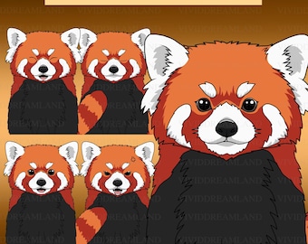 Roter Panda PNGTuber Profilbild: Mausgezeichnetes Tracking-Asset (Vealamin-Datei) vtuber model