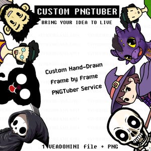 Servizio PNGTuber personalizzato disegnato a mano, commissione PNGTuber, PNGTuber, PNGTuber personalizzato, Veadotube, PNGTuber pre-confezionato, PNGTuber personalizzato