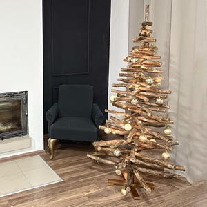 Driftwood christmas tree, farmhouse wooden xmas tree, rustic holiday decor, unusual xmas centerpiece, unique xmas decor, eco friendly tree