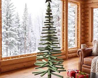 Eco friendly wood christmas tree, winter decor, rustic xmas decoration, personalized gift