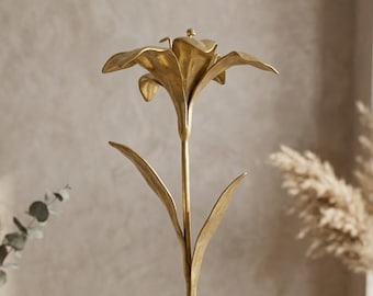 Fiore eterno, giglio in ferro personalizzato, regalo memorabile per la mamma, arte floreale in metallo
