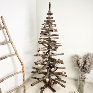 Rustic driftwood tree, farmhouse christmas tree, handmade unusual eco friendly tree, holiday decor, new year tree, christmas symbol
