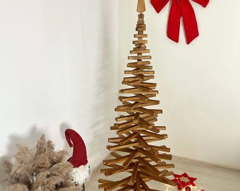 Natural Style Wooden Christmas Tree 2024-2025, Sustainably Hanmade ...