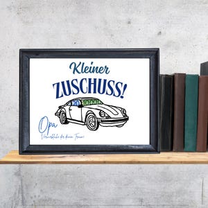 Geldgeschenk Autokauf / Führerschein • Geschenkidee zum eigenen Auto • PDF zum Ausdrucken •  DIY Geschenk Auto Motorrad Prüfung