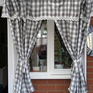 Gingham Kitchen Faux Curtains