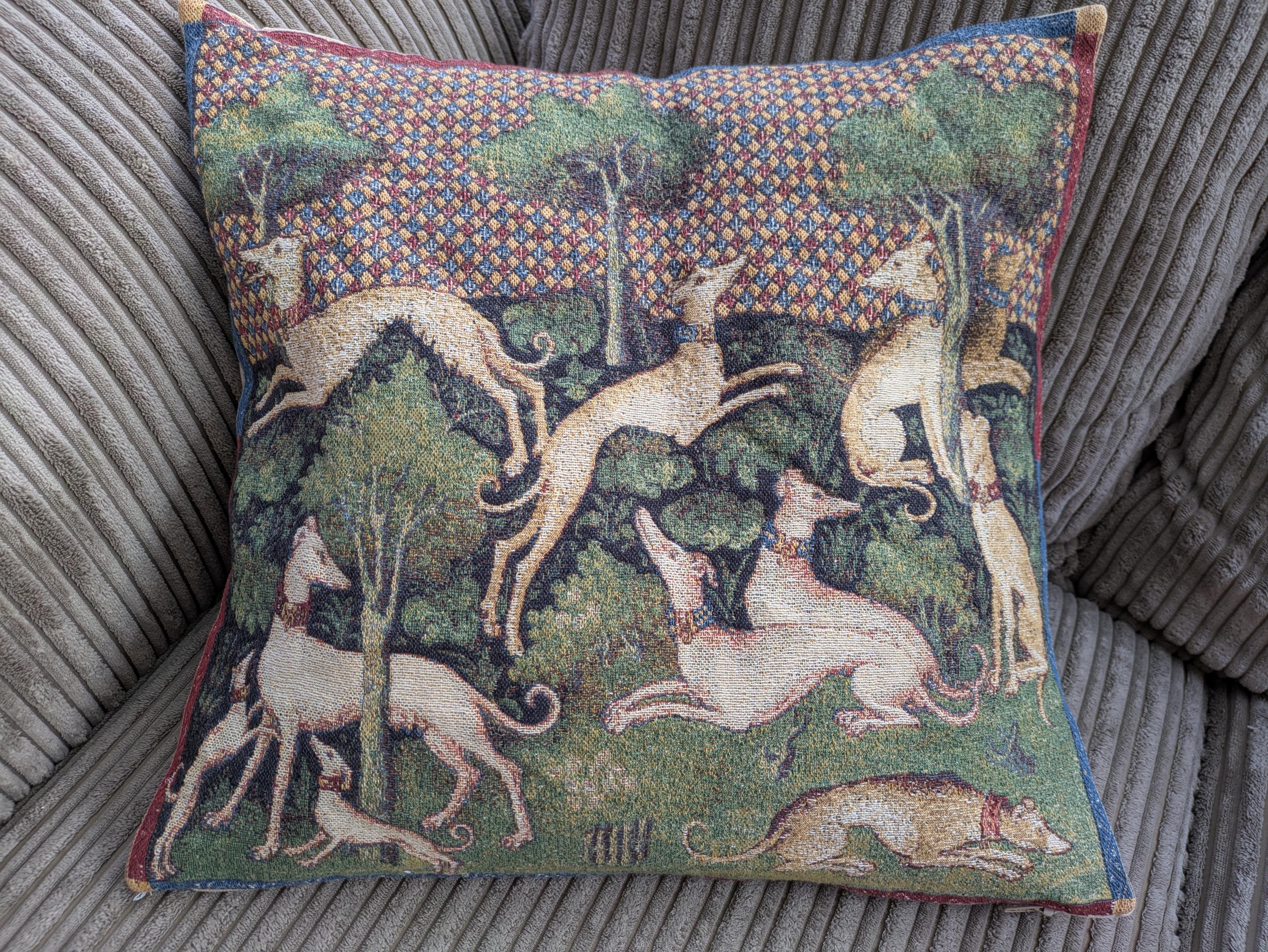 Ancienne tapisserie Metrax The Jay Décor Geai Panier Fleurs Fruits Made Belgium