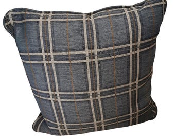 Vintage Tartan Cushion - Check Scottish Plaid 100% Wool Refurbished