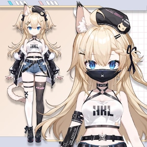 Premade Vtuber Live2D personnalisable | Modifiable et montage | Personnalisé