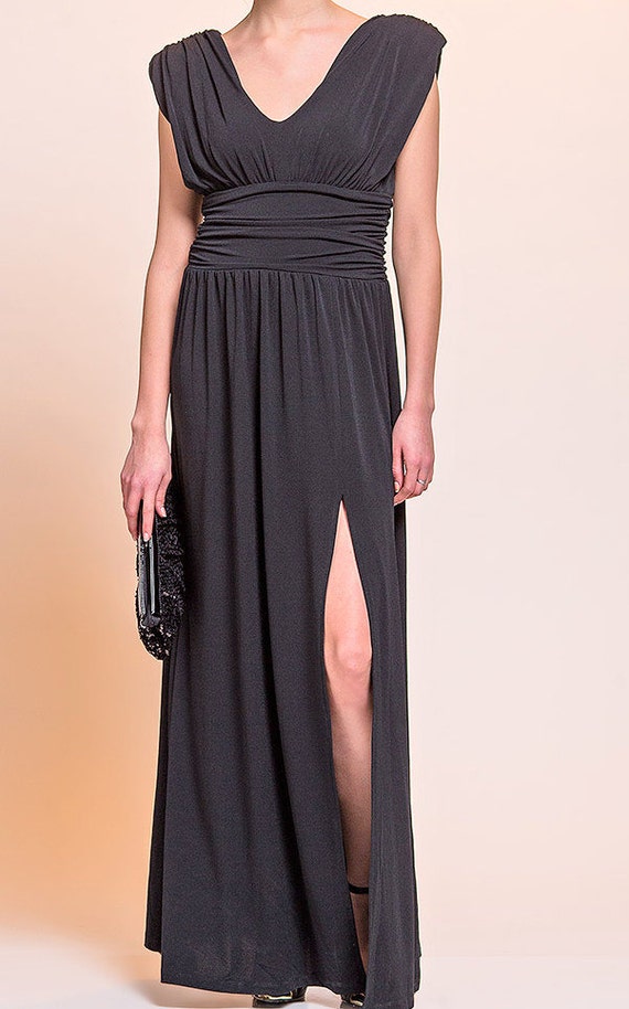 Items similar to long elegant dress. Black dress. Bridesmaid dress