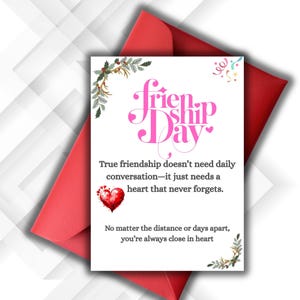 Printable Friendship Card, Friends Greeting Card Printable, Friendship Day Card, Friendship Day Gift, Digital Download Editable Template