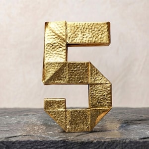 Mathematical Number 5 Origami Folding Guide, 3d Geometric Paper Model, Primary School Numeracy Teaching Aid, Classroom Arithmetic Learning