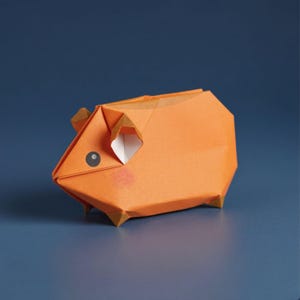 Instruções para Hamster e Porquinho-da-Índia, Molde de Dobradura Kirigami, Padrão de Artesanato em Papel com Animais, Guia de Decoração de Mesa com Roedores, Presente para Amantes de Pequenos Animais de Estimação