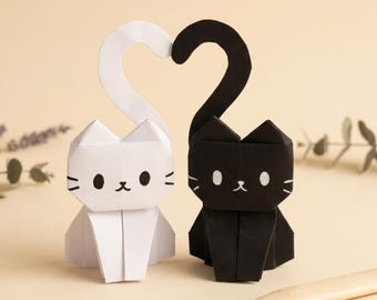 猫の折り紙の作り方、3Dペーパークラフト動物、幾何学的な彫刻モデル、日本の折り紙ガイド、段ボールのキャラクターパターン、禅風DIY