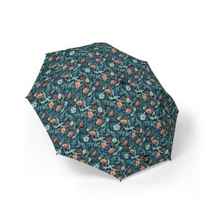 Halbautomatischer Regenschirm mit Blumenmuster - Stilvoller Wetterschutz, leichtes Reiseaccessoire, perfektes Geschenk für regnerische Tage, Regen, Regen, Regen und Schnee