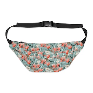 Im A Lot Wes Anderson Style Fanny Pack Quirky Floral Waist Bag for Festivals, Travel, and Dog Lover Style