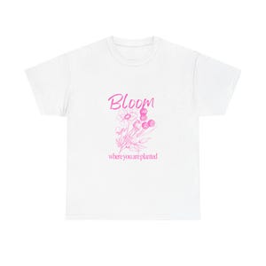 Bloom Unisex Heavy Cotton Tee | Floral Graphic Shirt, Gift for Plant Lovers, Nature-Inspired Tee, Spring Fashion Tee, Inspirational [...]