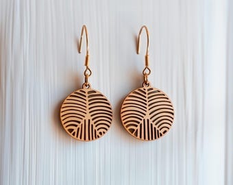 African Style Earrings SVG Laser Cut File, Wood and Acrylic Earring Template, Glowforge Designs, Lightburn DXF PDF, Plywood Digital Download