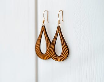 African Style Earrings SVG Laser Cut File, Wood and Acrylic Earring Template, Glowforge Designs, Lightburn DXF PDF, Plywood Digital Download