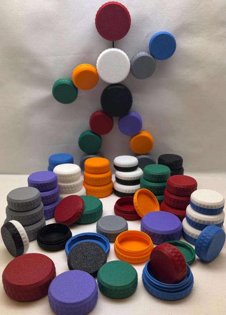 Pocket Pill Protector - 3 Sizes, 9 Colors -Purple, Green, Red, Orange, Black, blue, Grey + 2 Multi Colors, Get All 3 Container Sizes image 2