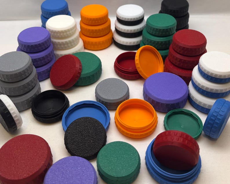 Pocket Pill Protector - 3 Sizes, 9 Colors -Purple, Green, Red, Orange, Black, blue, Grey + 2 Multi Colors, Get All 3 Container Sizes image 1
