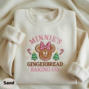 EMBROIDERED Minnie Gingerbread Baking Co Sweatshirt, Minnie Gingerbread Sweatshirt, Disney Gingerbread Shirt, Christmas Baking Shirt