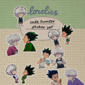 13 handmade hunters anime-inspired stickers - waterproof set!
