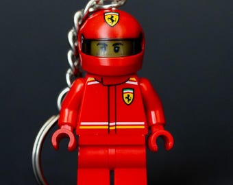 Handmade F1 Driver Keychain With Original LEGO® Bricks Leclerc