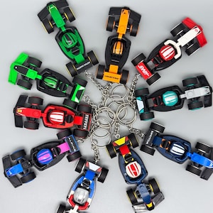 F1ドライバー フィギュア付き キーホルダー 12個セット F1ドライバー