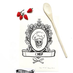 illustration print Until the bone gift for chef digital art print home decoration print image 1