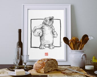 illustration print "Bear"- digital art print