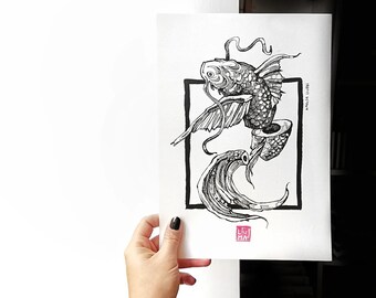 illustration print "Sliced"- digital art print