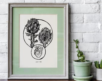 illustration print "Artichoke"- digital art print