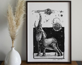 illustration print "Elephant"- digital art print